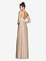 Rear View Thumbnail - Topaz & Cameo Studio Design Collection 4512 Full Length Halter Top Bridesmaid Dress
