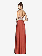 Rear View Thumbnail - Amber Sunset & Cameo Studio Design Collection 4512 Full Length Halter Top Bridesmaid Dress