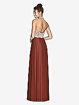 Rear View Thumbnail - Auburn Moon & Cameo Studio Design Collection 4512 Full Length Halter Top Bridesmaid Dress