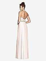 Rear View Thumbnail - Blush & Cameo Studio Design Collection 4512 Full Length Halter Top Bridesmaid Dress