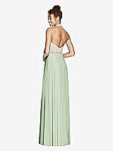 Rear View Thumbnail - Celadon & Cameo Studio Design Collection 4512 Full Length Halter Top Bridesmaid Dress