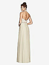 Rear View Thumbnail - Champagne & Cameo Studio Design Collection 4512 Full Length Halter Top Bridesmaid Dress