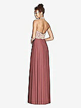 Rear View Thumbnail - English Rose & Cameo Studio Design Collection 4512 Full Length Halter Top Bridesmaid Dress