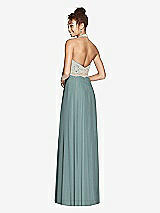 Rear View Thumbnail - Icelandic & Cameo Studio Design Collection 4512 Full Length Halter Top Bridesmaid Dress