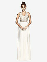Front View Thumbnail - Ivory & Cameo Studio Design Collection 4512 Full Length Halter Top Bridesmaid Dress