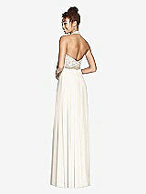 Rear View Thumbnail - Ivory & Cameo Studio Design Collection 4512 Full Length Halter Top Bridesmaid Dress