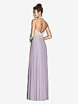 Rear View Thumbnail - Lilac Haze & Cameo Studio Design Collection 4512 Full Length Halter Top Bridesmaid Dress