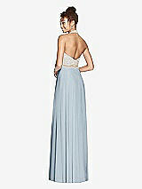 Rear View Thumbnail - Mist & Cameo Studio Design Collection 4512 Full Length Halter Top Bridesmaid Dress
