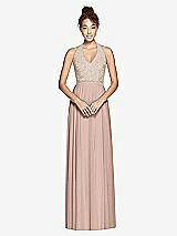 Front View Thumbnail - Neu Nude & Cameo Studio Design Collection 4512 Full Length Halter Top Bridesmaid Dress