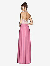 Rear View Thumbnail - Orchid Pink & Cameo Studio Design Collection 4512 Full Length Halter Top Bridesmaid Dress