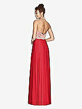 Rear View Thumbnail - Parisian Red & Cameo Studio Design Collection 4512 Full Length Halter Top Bridesmaid Dress