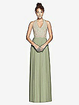 Front View Thumbnail - Sage & Cameo Studio Design Collection 4512 Full Length Halter Top Bridesmaid Dress