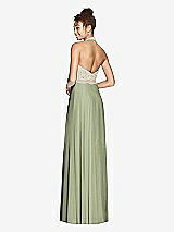 Rear View Thumbnail - Sage & Cameo Studio Design Collection 4512 Full Length Halter Top Bridesmaid Dress
