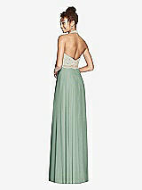 Rear View Thumbnail - Seagrass & Cameo Studio Design Collection 4512 Full Length Halter Top Bridesmaid Dress