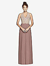 Front View Thumbnail - Sienna & Cameo Studio Design Collection 4512 Full Length Halter Top Bridesmaid Dress