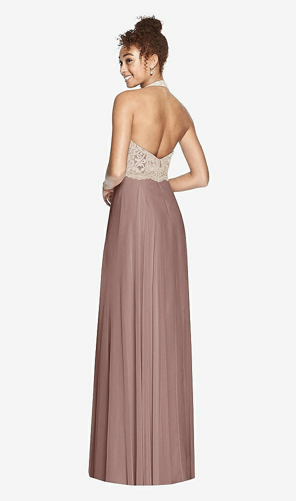 Back View - Sienna & Cameo Studio Design Collection 4512 Full Length Halter Top Bridesmaid Dress