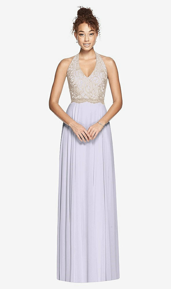 Front View - Silver Dove & Cameo Studio Design Collection 4512 Full Length Halter Top Bridesmaid Dress