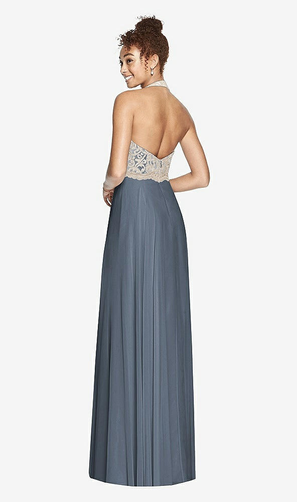 Back View - Silverstone & Cameo Studio Design Collection 4512 Full Length Halter Top Bridesmaid Dress