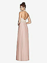Rear View Thumbnail - Toasted Sugar & Cameo Studio Design Collection 4512 Full Length Halter Top Bridesmaid Dress