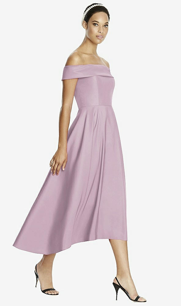 Front View - Suede Rose Studio Design 4513 Midi Off-the-Shoulder Bridesmaid Dress
