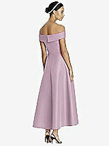 Rear View Thumbnail - Suede Rose Studio Design 4513 Midi Off-the-Shoulder Bridesmaid Dress