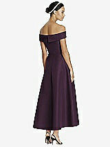 Rear View Thumbnail - Aubergine Studio Design 4513 Midi Off-the-Shoulder Bridesmaid Dress