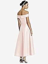 Rear View Thumbnail - Blush Studio Design 4513 Midi Off-the-Shoulder Bridesmaid Dress