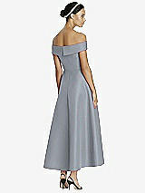 Rear View Thumbnail - Platinum Studio Design 4513 Midi Off-the-Shoulder Bridesmaid Dress