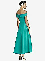 Rear View Thumbnail - Summer Dream Studio Design 4513 Midi Off-the-Shoulder Bridesmaid Dress