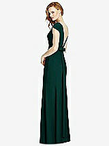 Front View Thumbnail - Evergreen Bateau-Neck Cap Sleeve Open-Back Trumpet Gown
