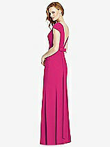 Front View Thumbnail - Think Pink Bateau-Neck Cap Sleeve Open-Back Trumpet Gown