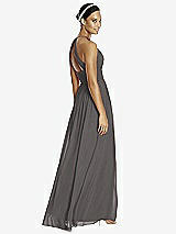 Rear View Thumbnail - Caviar Gray & Dark Nude Studio Design Bridesmaid Dress 4518
