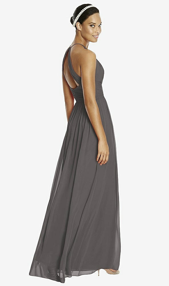 Back View - Caviar Gray & Dark Nude Studio Design Bridesmaid Dress 4518