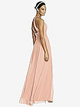 Rear View Thumbnail - Pale Peach & Dark Nude Studio Design Bridesmaid Dress 4518