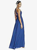 Rear View Thumbnail - Classic Blue & Dark Nude Studio Design Bridesmaid Dress 4518