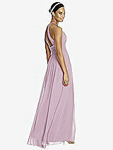 Rear View Thumbnail - Suede Rose & Dark Nude Studio Design Bridesmaid Dress 4518