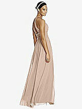 Rear View Thumbnail - Topaz & Dark Nude Studio Design Bridesmaid Dress 4518