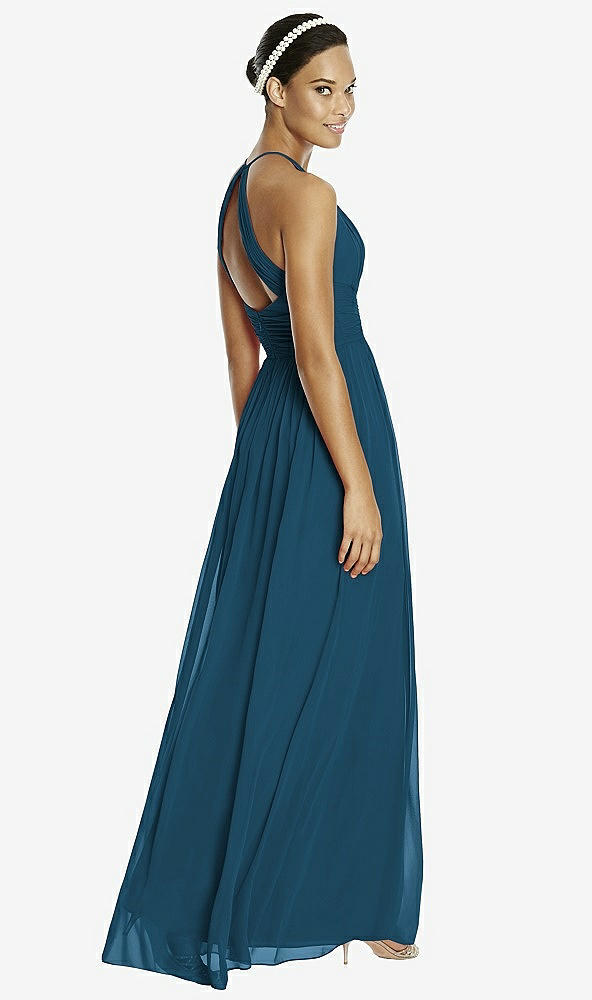 Back View - Atlantic Blue & Dark Nude Studio Design Bridesmaid Dress 4518