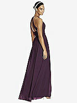 Rear View Thumbnail - Aubergine & Dark Nude Studio Design Bridesmaid Dress 4518