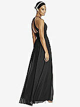 Rear View Thumbnail - Black & Dark Nude Studio Design Bridesmaid Dress 4518