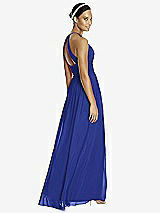 Rear View Thumbnail - Cobalt Blue & Dark Nude Studio Design Bridesmaid Dress 4518