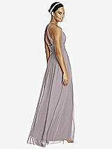Rear View Thumbnail - Cashmere Gray & Dark Nude Studio Design Bridesmaid Dress 4518