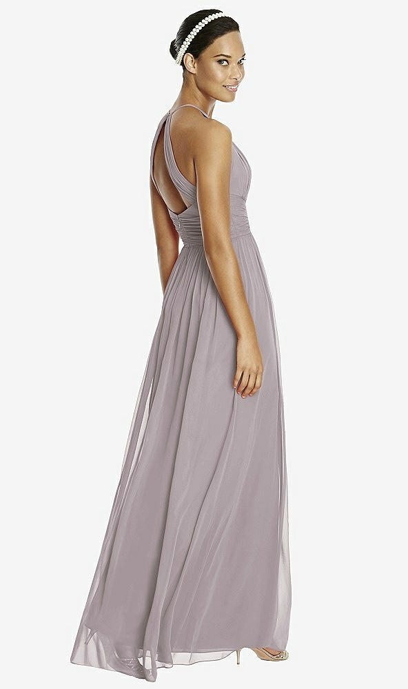 Back View - Cashmere Gray & Dark Nude Studio Design Bridesmaid Dress 4518