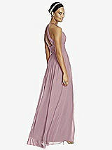 Rear View Thumbnail - Dusty Rose & Dark Nude Studio Design Bridesmaid Dress 4518