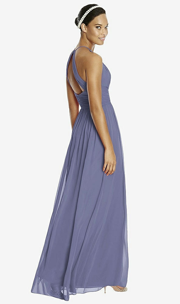 Back View - French Blue & Dark Nude Studio Design Bridesmaid Dress 4518