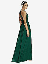 Rear View Thumbnail - Hunter Green & Dark Nude Studio Design Bridesmaid Dress 4518