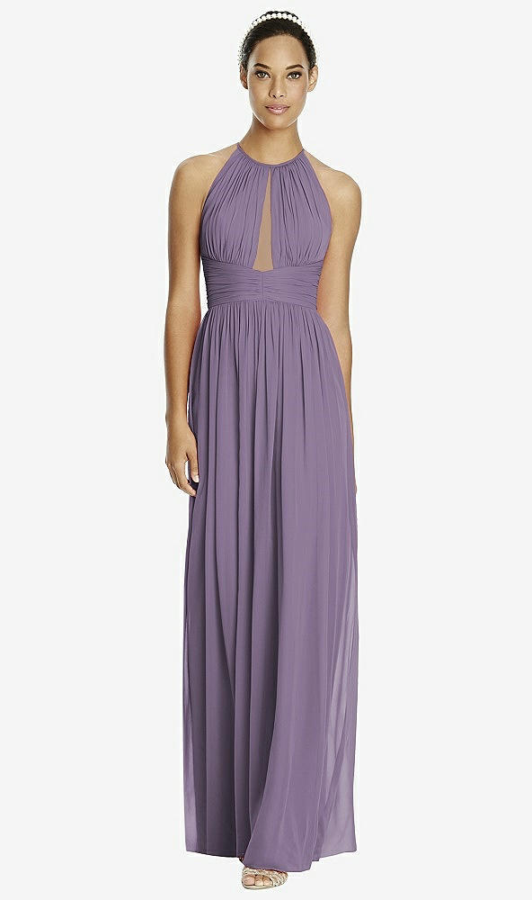 Front View - Lavender & Dark Nude Studio Design Bridesmaid Dress 4518
