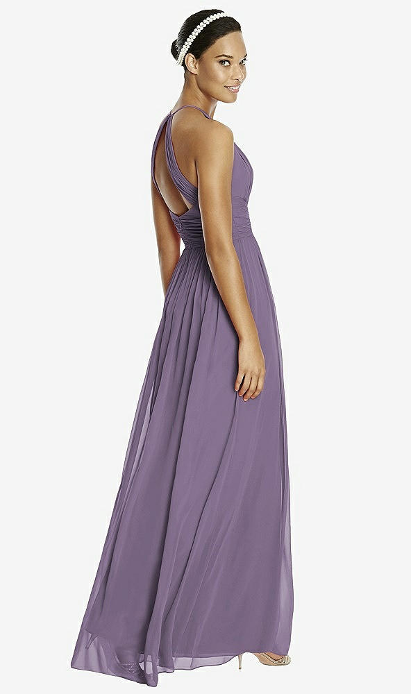 Back View - Lavender & Dark Nude Studio Design Bridesmaid Dress 4518