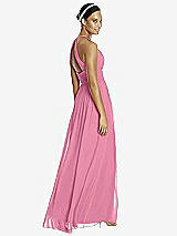Rear View Thumbnail - Orchid Pink & Dark Nude Studio Design Bridesmaid Dress 4518