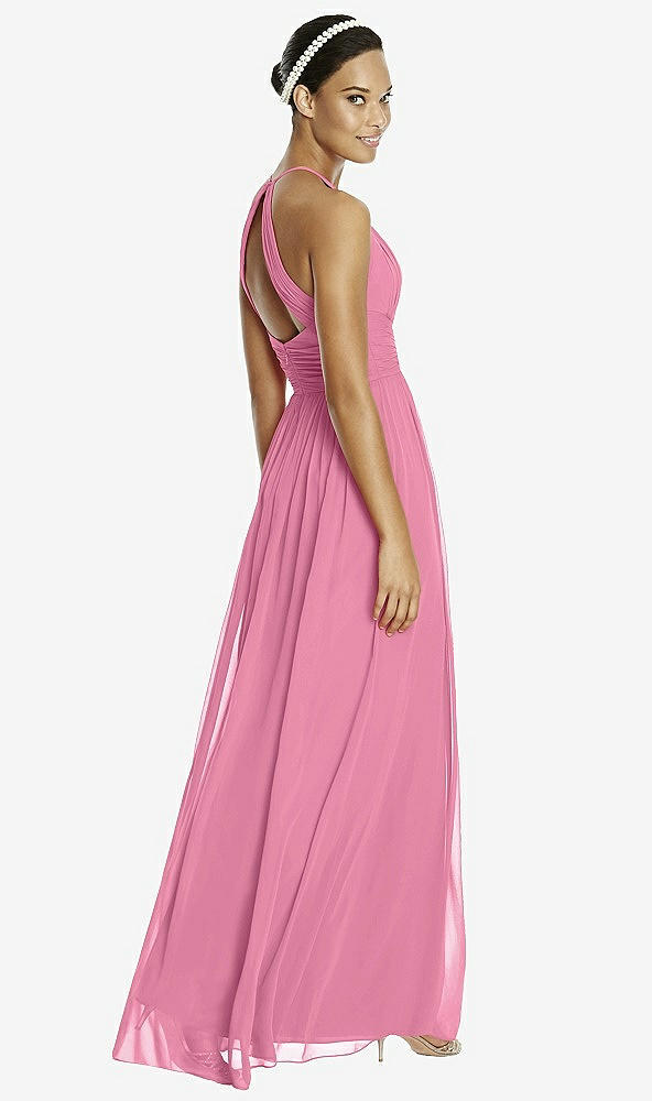 Back View - Orchid Pink & Dark Nude Studio Design Bridesmaid Dress 4518